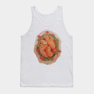 Watercolor Autumn Cozy Squirrel in a Fairy Ring Tank Top